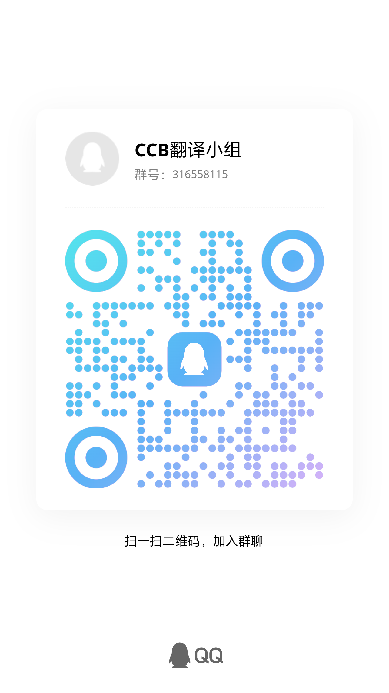 翻译贡献群二维码